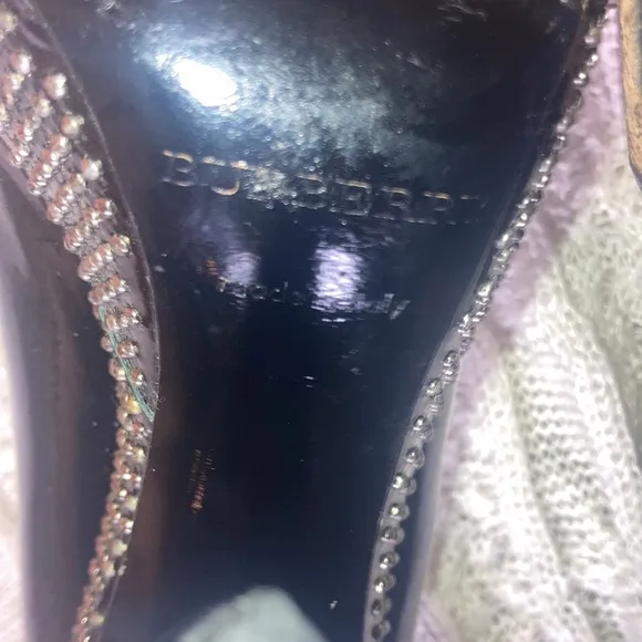 Burberry studded black heels