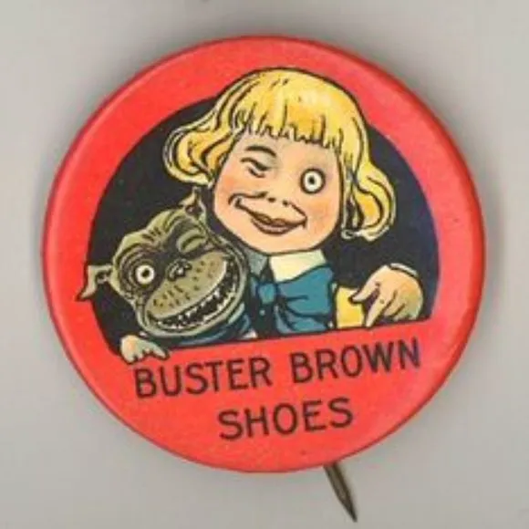 Buster Brown Vintage High Top Pure Leather Shoe (Leather Throughout)
