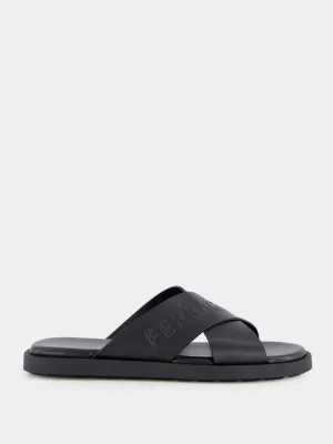 Calfskin Sandal with Crossover Straps