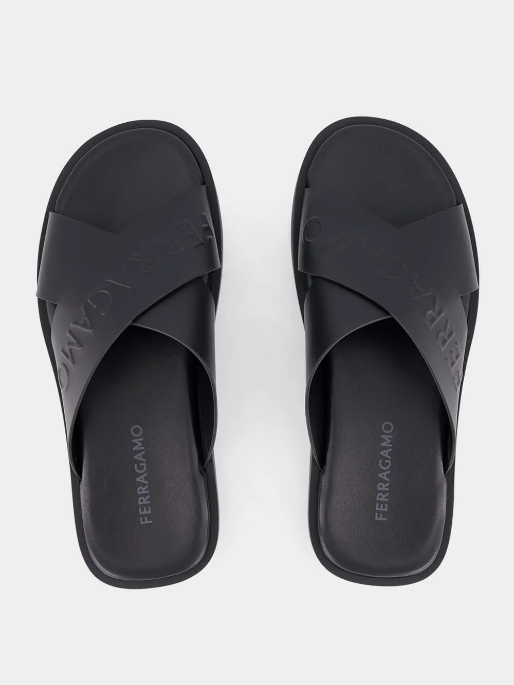 Calfskin Sandal with Crossover Straps