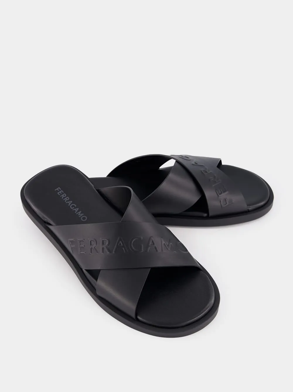 Calfskin Sandal with Crossover Straps