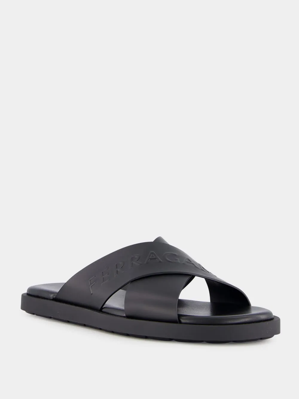 Calfskin Sandal with Crossover Straps