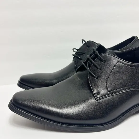 CALTO MEN'S BLACK PREMIUM LEATHER LACE UP DERBY OXFORDS SIZE US 10 NO BOX