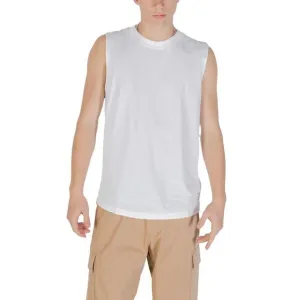 Calvin Klein Jeans Sleeveless Round Neck Cotton Undershirt Men White