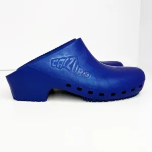 Calzuro Classic Clogs Without Holes Metallic Blue, Size 38-39