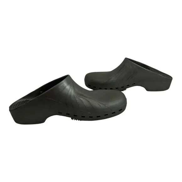 Calzuro Size 46-47 Classic Without Holes Metallic Grey Professional Work Clogs