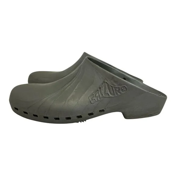 Calzuro Size 46-47 Classic Without Holes Metallic Grey Professional Work Clogs
