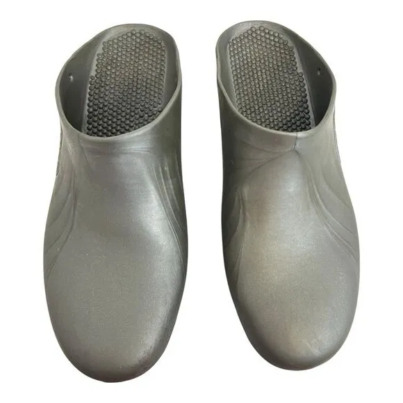Calzuro Size 46-47 Classic Without Holes Metallic Grey Professional Work Clogs