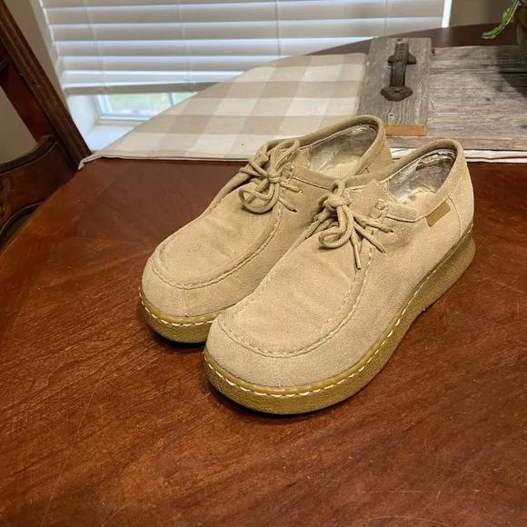 Candies VTG 90s Y2K Platform Oxfords Grunge Suede Leather Lug Sole Wedge Bratz
