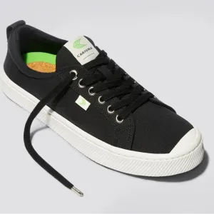 Cariuma Black Canvas OCA Low Top Unisex Men 8/Women 9.5 New Sustainable