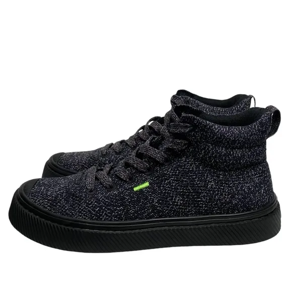 Cariuma IBI High Women's Stone Black Knit High Top Sneakers Shoes Size 6.5 NEW