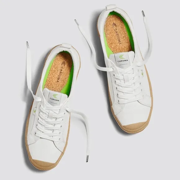 Cariuma OCA Gum Off-White Canvas Sneaker Unisex 6.5 Women/5 Men New