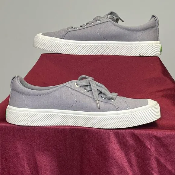 Cariuma OCA Low Grey Canvas Sustainable Organic Vegan Shoes 8.5
