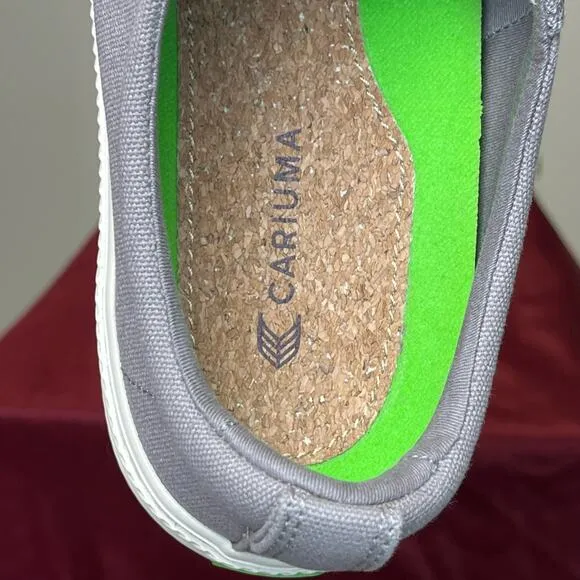 Cariuma OCA Low Grey Canvas Sustainable Organic Vegan Shoes 8.5