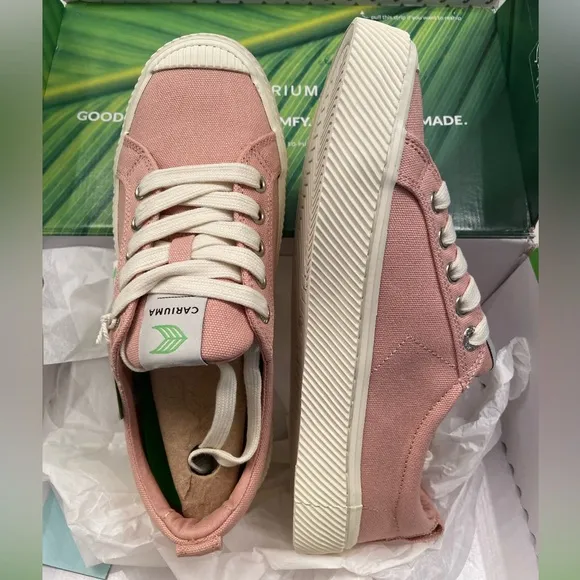 Cariuma OCA LOW Rose Canvas Sneakers Unisex Women 10.5/Men 9 New