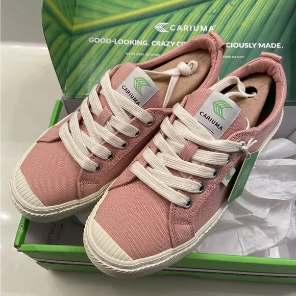 Cariuma OCA LOW Rose Canvas Sneakers Unisex Women 10.5/Men 9 New