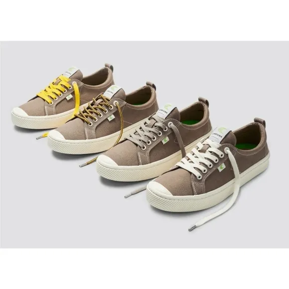 Cariuma OCA Low Sand Contrast Thread Canvas Sneaker Size 10.5 Women Men 9