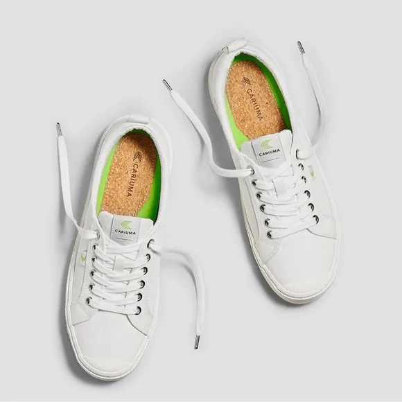 Cariuma Off White Canvas OCA Low Top Sneaker Unisex Women 7/Men 5.5 New