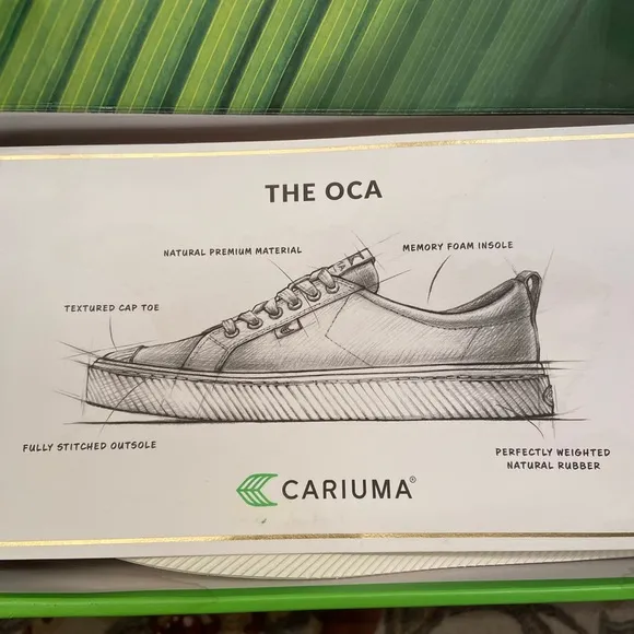 Cariuma Off White Canvas OCA Low Top Sneaker Unisex Women 7/Men 5.5 New