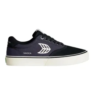 Cariuma Unisex NAIOCA PRO Suede Canvas Logo Sneaker Black Grey Ivory Size 4/5.5