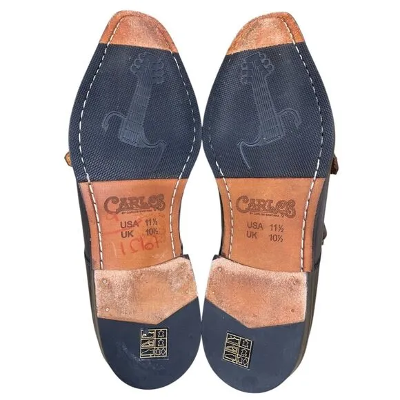 CARLOS by CARLOS SANTANA Passion Double Monk-Strap Oxfords BROWN Sz 11.5