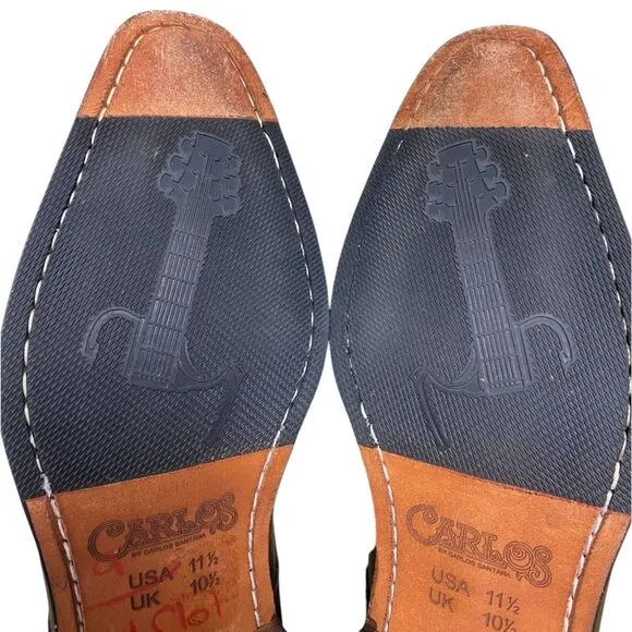 CARLOS by CARLOS SANTANA Passion Double Monk-Strap Oxfords BROWN Sz 11.5