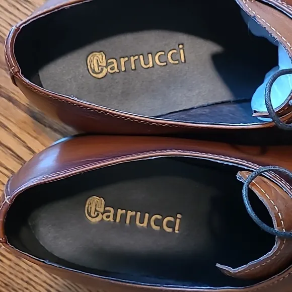 Carrucci Men's 13 leather oxford whiskey nearly new