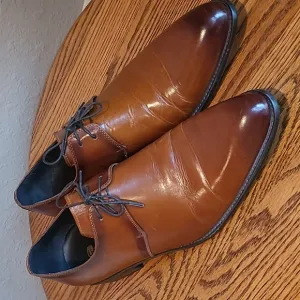 Carrucci Men's 13 leather oxford whiskey nearly new