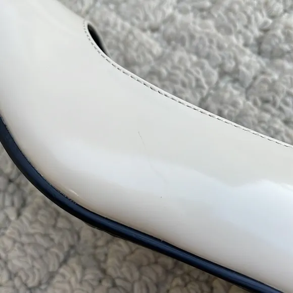 Caverley designed in Australia beautiful off white leather block heels
