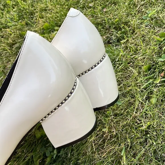 Caverley designed in Australia beautiful off white leather block heels