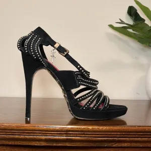 Cesare Paciotti Studded Suede Heels