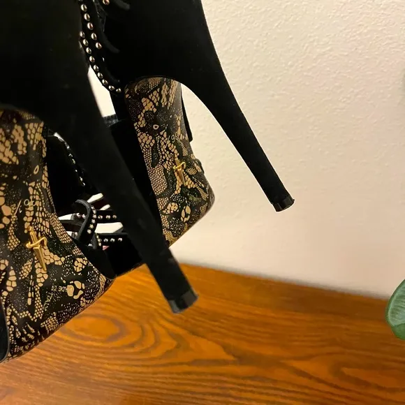 Cesare Paciotti Studded Suede Heels