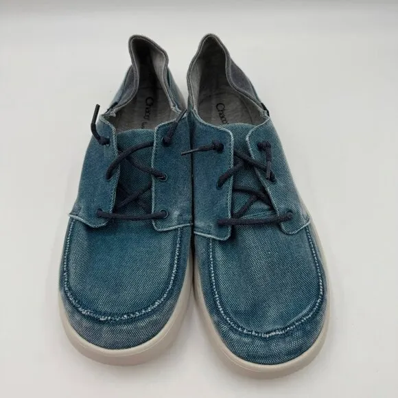 Chaco Chillos Mens Casual Sneakers Blue &amp; Gray Size 12 Lightweight Canvas