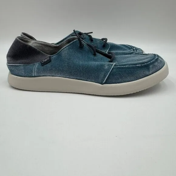 Chaco Chillos Mens Casual Sneakers Blue &amp; Gray Size 12 Lightweight Canvas