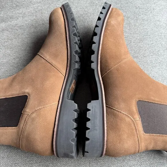 Chaco Men's Fields Chelsea Waterproof Boot Tan Slip on Casual Preppy Sz 10.5