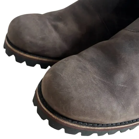 CHACO Men's Fields Chelsea Waterproof Casual Boot 12 Ankle Slip On Brown Leather