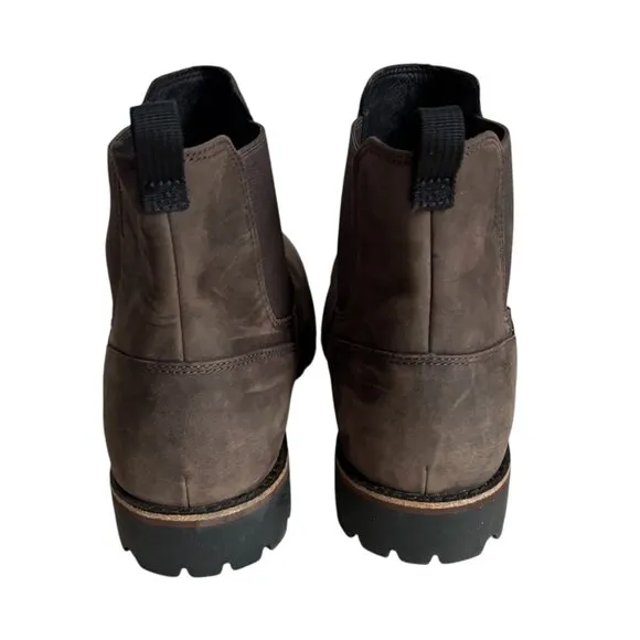 CHACO Men's Fields Chelsea Waterproof Casual Boot 12 Ankle Slip On Brown Leather