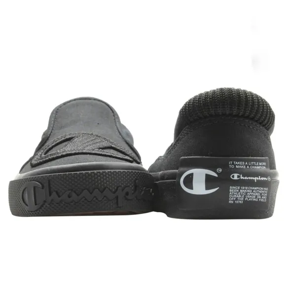 Champion Life™ Metro Slip-On Black Canvas Big Kids Sneaker Size 6Y