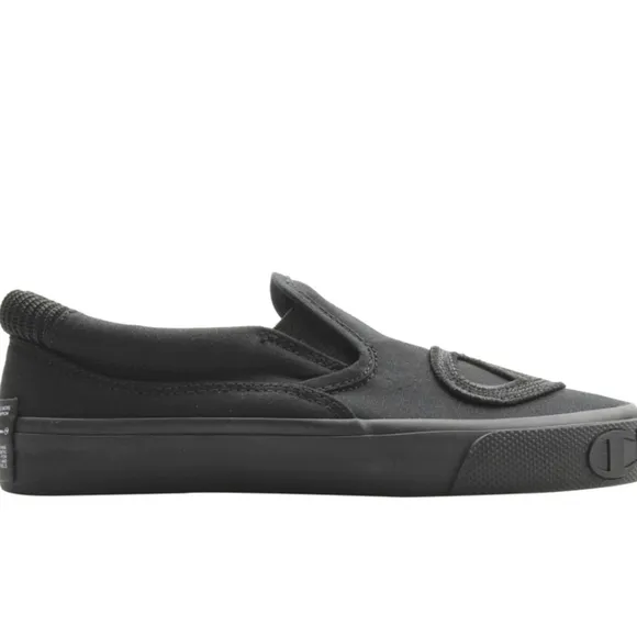 Champion Life™ Metro Slip-On Black Canvas Big Kids Sneaker Size 6Y