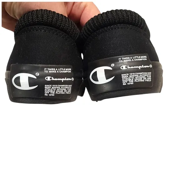 Champion Life™ Metro Slip-On Black Canvas Big Kids Sneaker Size 6Y