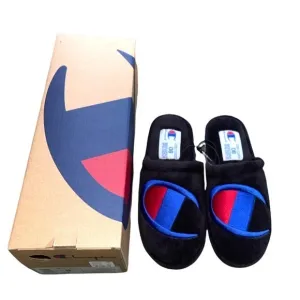 Champion Slipper Slides Terry Red Sleepover Collegiate fleece New w box