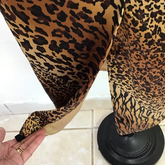CHANCELLE WOMEN VINTAGE ELGANT 2 PIECE MULTI-ANIMAL PRINT BLAZER SKIRT SET SZ 12