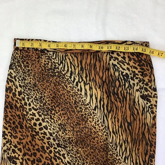 CHANCELLE WOMEN VINTAGE ELGANT 2 PIECE MULTI-ANIMAL PRINT BLAZER SKIRT SET SZ 12