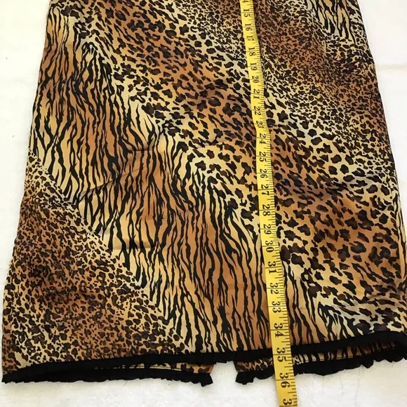 CHANCELLE WOMEN VINTAGE ELGANT 2 PIECE MULTI-ANIMAL PRINT BLAZER SKIRT SET SZ 12