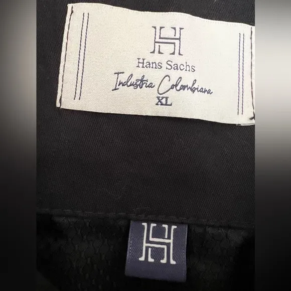 Chaqueta De Dril Negro Hans Sachs Canberra Men's Black Lightweight Zip Coat