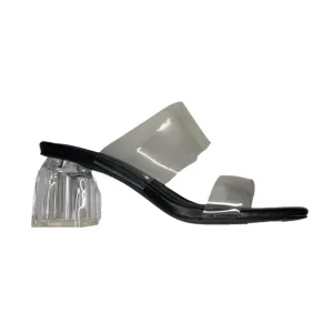 Chase   Chloe Levine-1 Clear Strap Block Heels