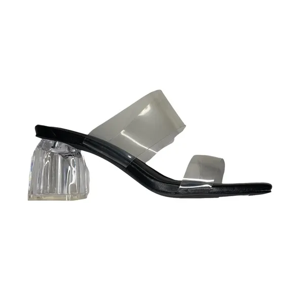 Chase   Chloe Levine-1 Clear Strap Block Heels