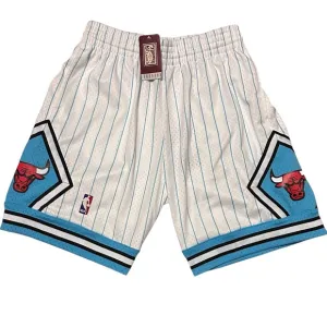 Chicago Bulls Mitchell &amp; Ness Authentic Swingman Shorts White &amp; Blue