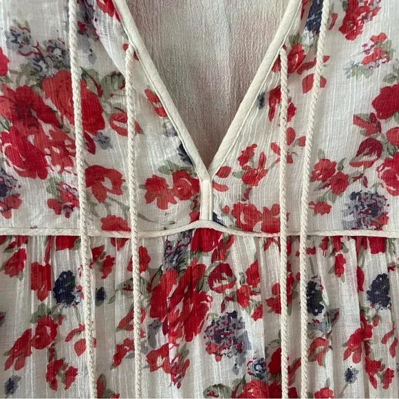 Christy Dawn Paloma Dress Long Sleeve small Floral Ivory Print