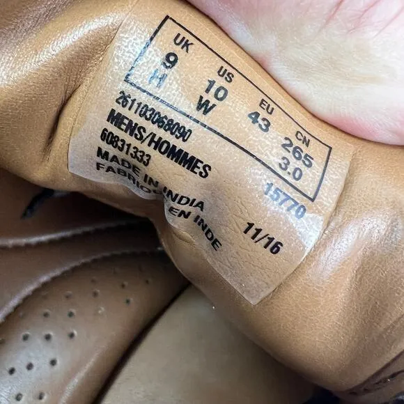 Clarks 15770 Men’s Size 10 Ultimate Comfort Collection Brown Leather Oxfords